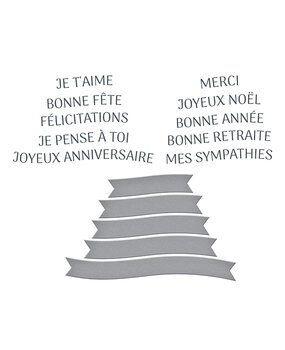 Spellbinders French Sentiments BetterPress Plate & Die Set (BP-233) Spellbinders French Sentiments BetterPress Plate & Die Set (BP-233)