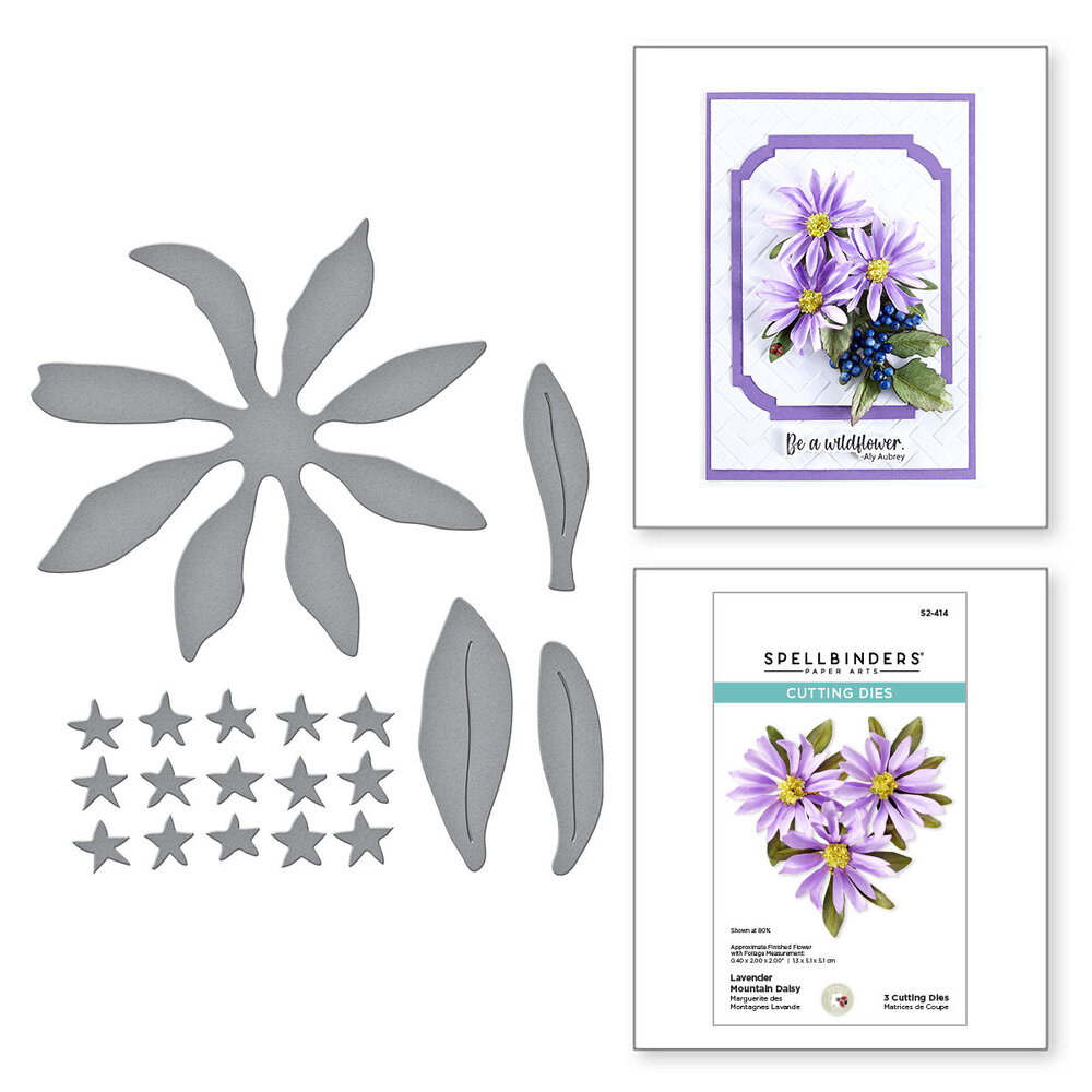 Spellbinders Lavender Mountain Daisy Etched Dies (S2-414) Spellbinders Lavender Mountain Daisy Etched Dies (S2-414)