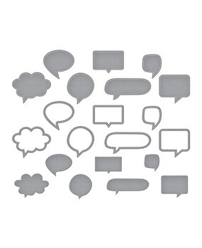 Spellbinders Speech Bubbles Etched Dies (S5-664) (DISCONTINUED)