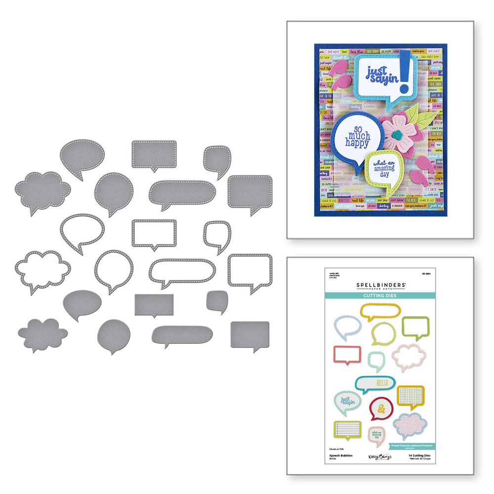 Spellbinders Speech Bubbles Etched Dies (S5-664) (DISCONTINUED)