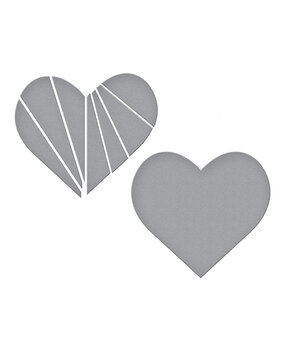 Spellbinders Pieced Heart Etched Dies (S5-662) (DISCONTINUED)