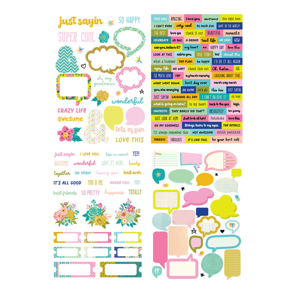Spellbinders Just Sayin' Sticker Pack (SCSE-007) (DISCONTINUED)