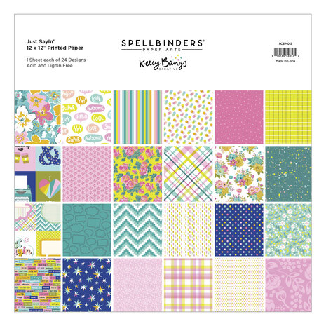 Spellbinders Just Sayin' 12x12 Inch Printed Paper Pack (SCSP-013)