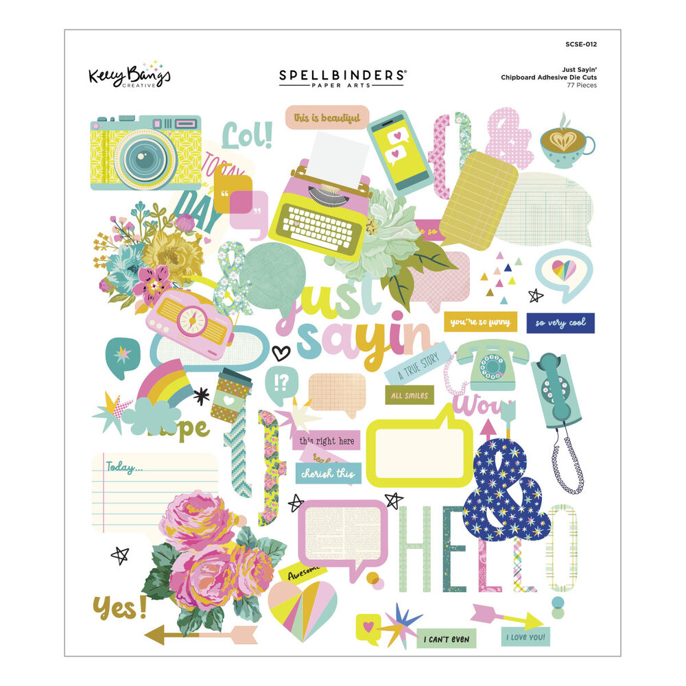 Spellbinders Just Sayin' Chipboard Die Cuts (SCSE-012)
