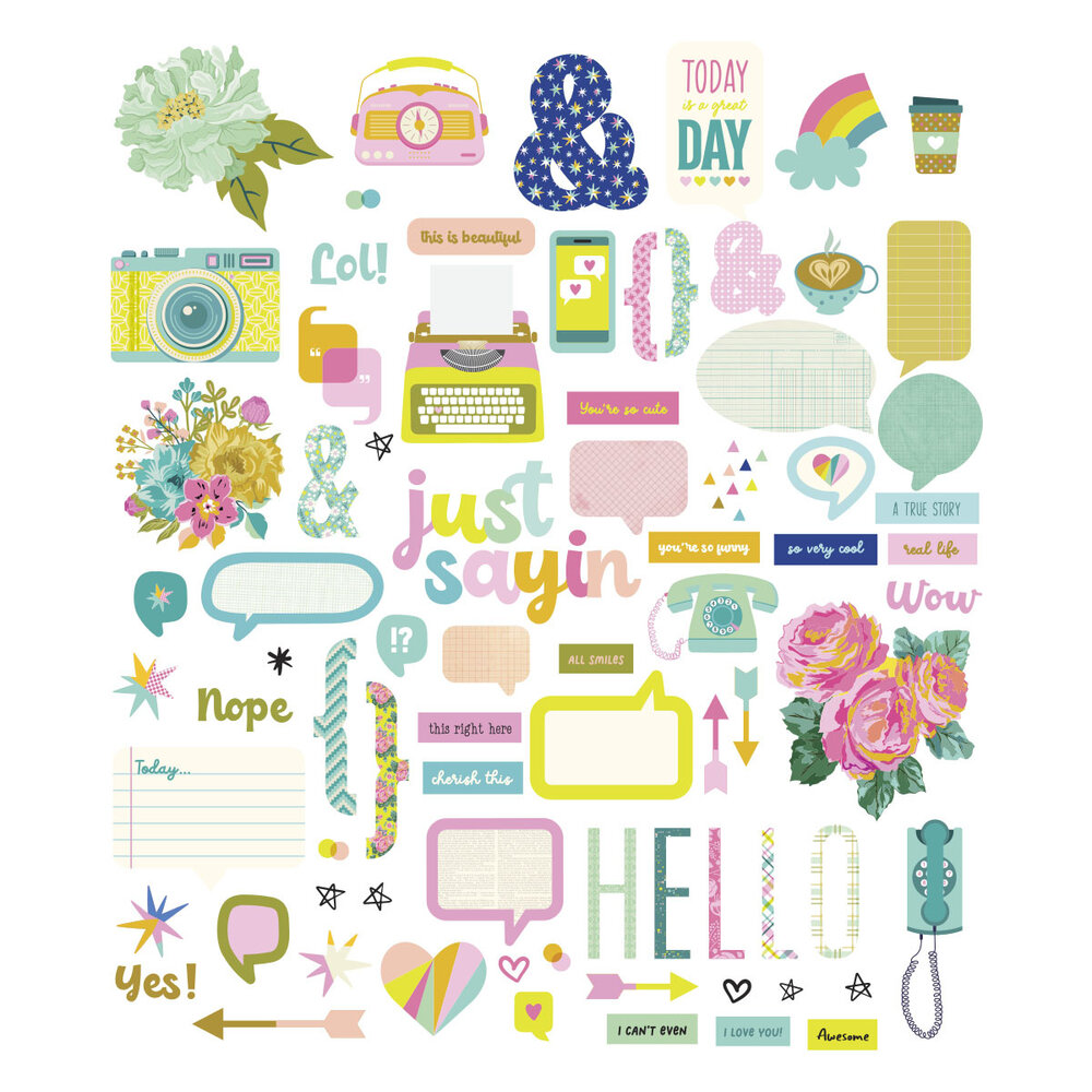 Spellbinders Just Sayin' Chipboard Die Cuts (SCSE-012)