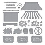 Spellbinders Flower Cart Etched Dies (S6-253)