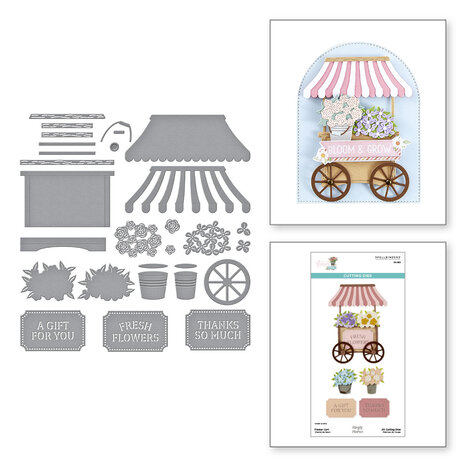 Spellbinders Flower Cart Etched Dies (S6-253)