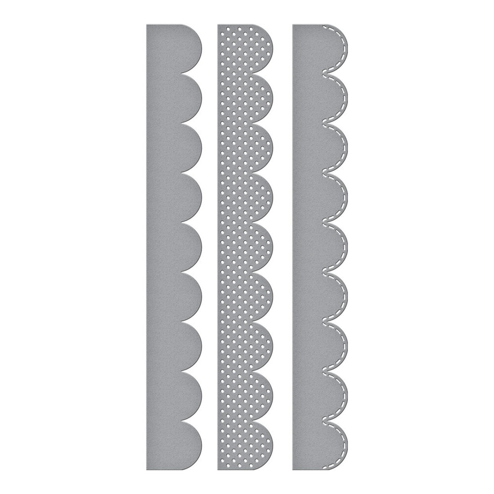 Spellbinders Stitch & Dots Scallop Borders Etched Dies (S3-536) Spellbinders Stitch & Dots Scallop Borders Etched Dies (S3-536)