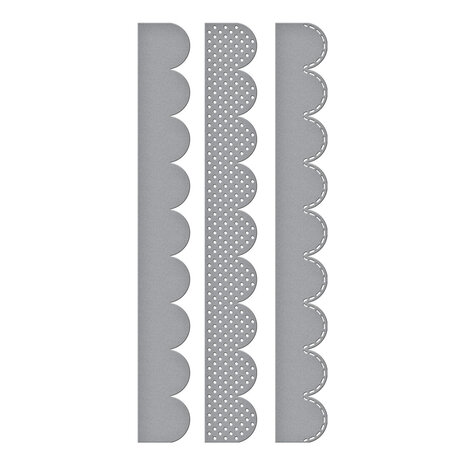Spellbinders Stitch & Dots Scallop Borders Etched Dies (S3-536) Spellbinders Stitch & Dots Scallop Borders Etched Dies (S3-536)