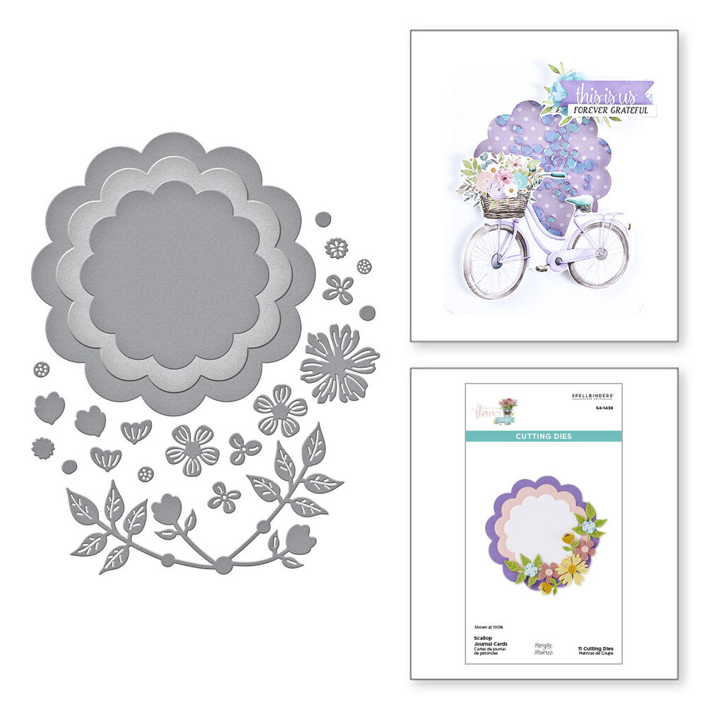 Spellbinders Scallop Journal Cards Etched Dies (S4-1438 ) Spellbinders Scallop Journal Cards Etched Dies (S4-1438 )