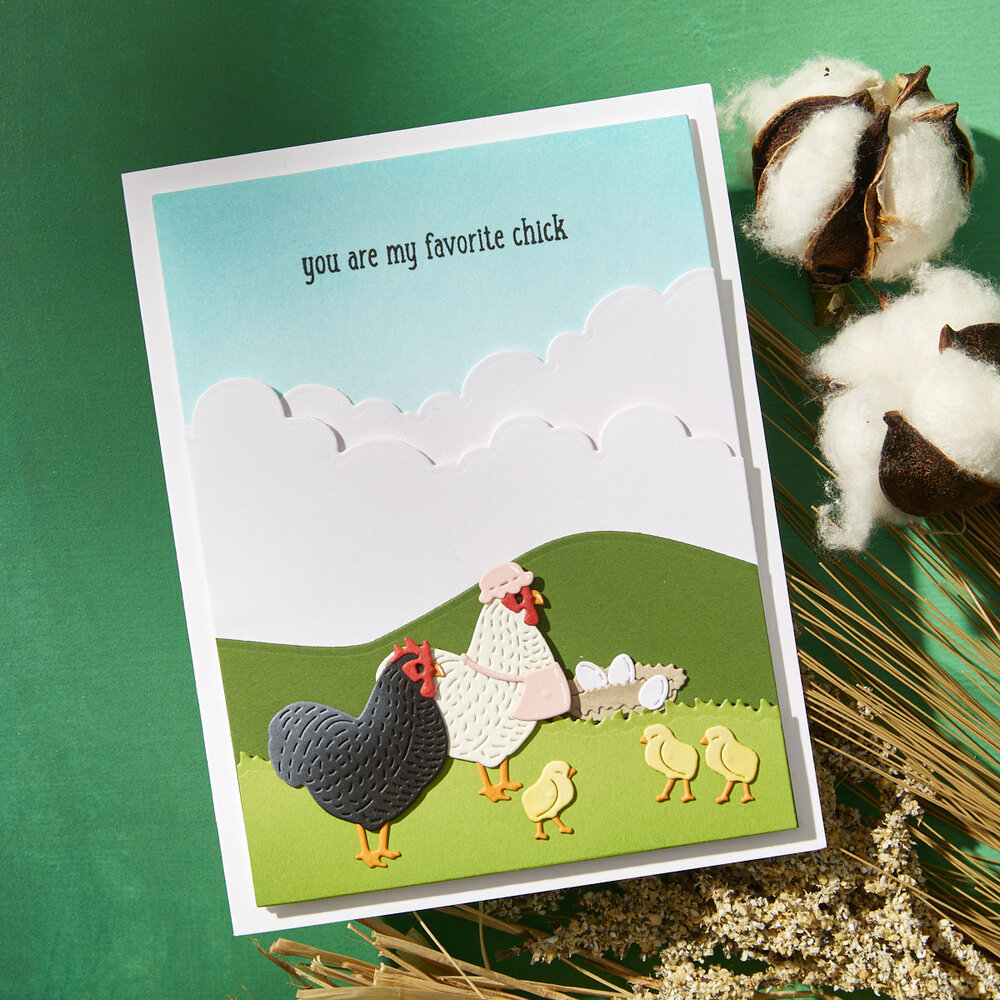 Spellbinders Spring Chicken Clear Stamp & Die Set (SDS-197) Spellbinders Spring Chicken Clear Stamp & Die Set (SDS-197)