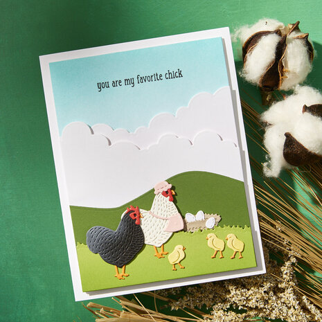 Spellbinders Spring Chicken Clear Stamp & Die Set (SDS-197) Spellbinders Spring Chicken Clear Stamp & Die Set (SDS-197)