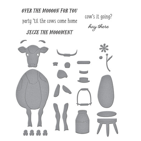 Spellbinders Hay There Clear Stamp & Die Set (SDS-201) Spellbinders Hay There Clear Stamp & Die Set (SDS-201)