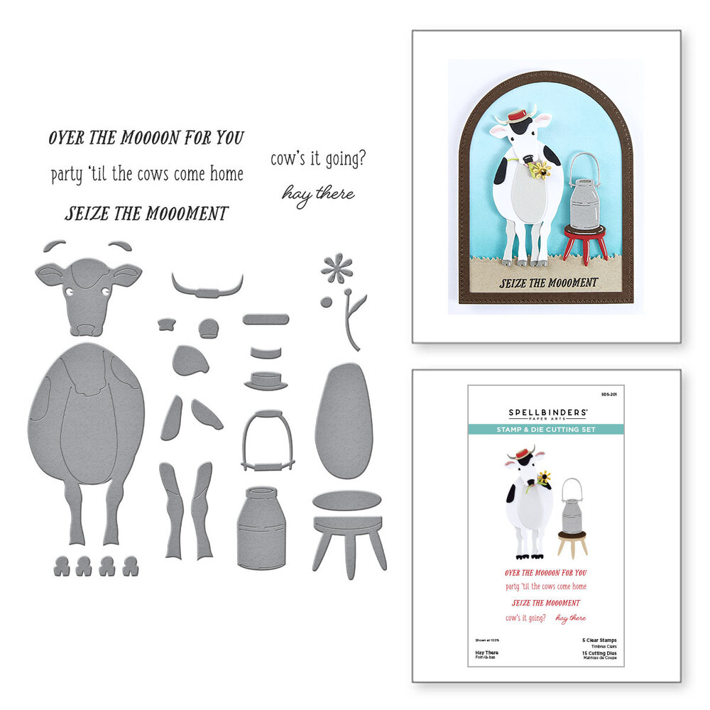 Spellbinders Hay There Clear Stamp & Die Set (SDS-201) Spellbinders Hay There Clear Stamp & Die Set (SDS-201)