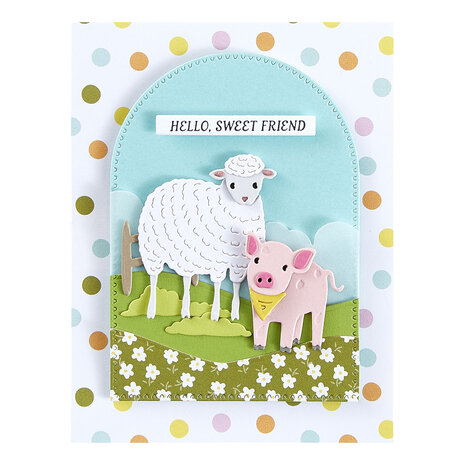 Spellbinders Ham It Up Clear Stamp & Die Set (SDS-199) Spellbinders Ham It Up Clear Stamp & Die Set (SDS-199)