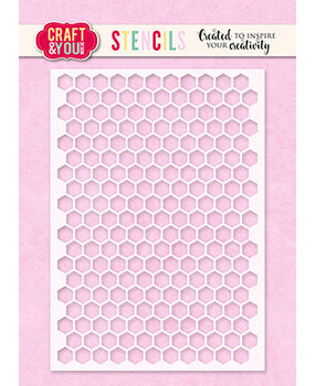 Craft & You Design Honeycomb A6 Stencil (CYD-SC008) Craft & You Design Honeycomb A6 Stencil (CYD-SC008)
