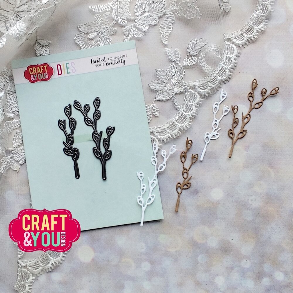 Craft & You Design Catkin Twigs Set Dies (CYD-CW334) Craft & You Design Catkin Twigs Set Dies (CYD-CW334)