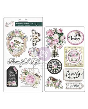 Prima Marketing Serene Petals Chipboard Stickers Garden Whispers (15pcs) (671235)