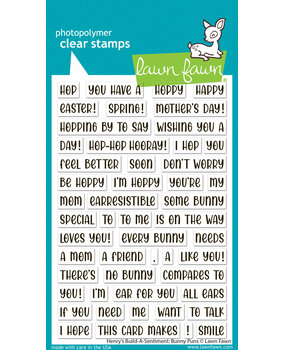 Lawn Fawn Henry's Build-A-Sentiment: Bunny Puns Clear Stamps (LF3678) Lawn Fawn Henry's Build-A-Sentiment: Bunny Puns Clear Stamps (LF3678)
