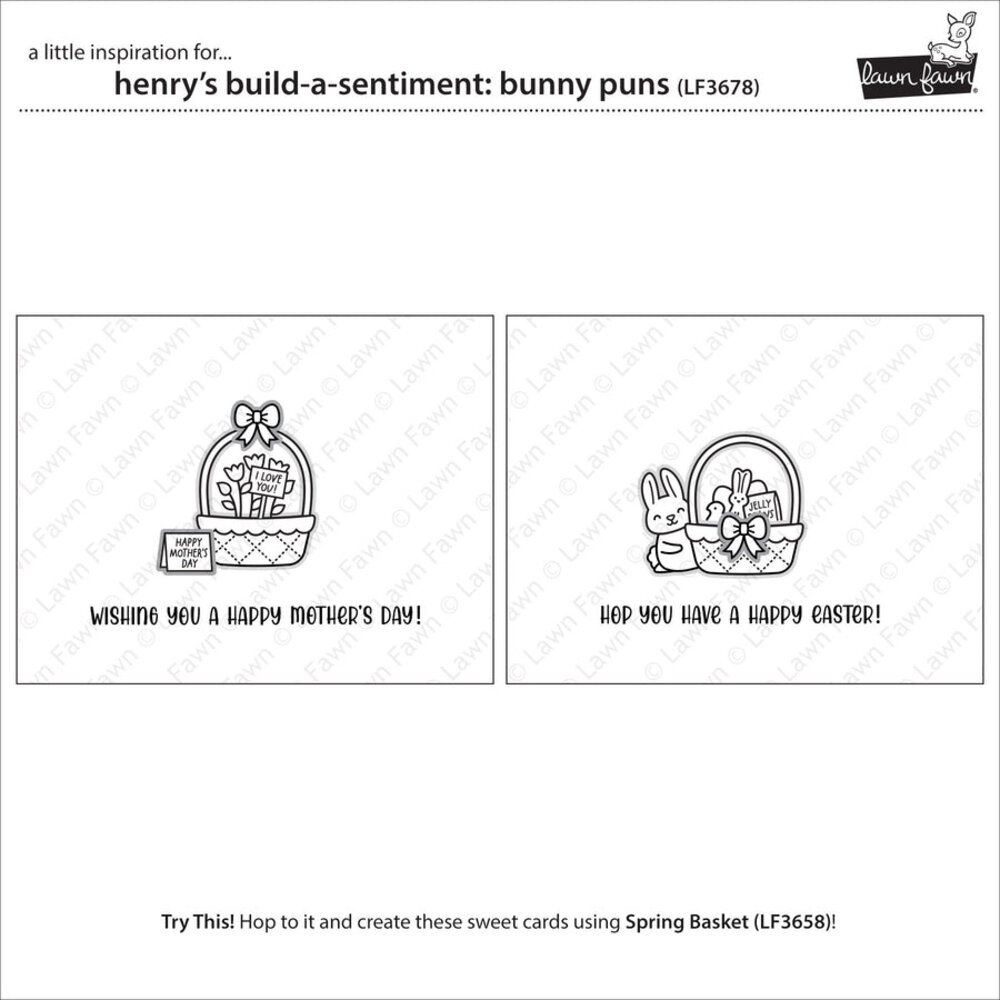 Lawn Fawn Henry's Build-A-Sentiment: Bunny Puns Clear Stamps (LF3678) Lawn Fawn Henry's Build-A-Sentiment: Bunny Puns Clear Stamps (LF3678)