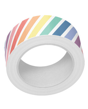 Lawn Fawn Rainbow Diagonal Stripes Washi Tape Supplies (LF3642)