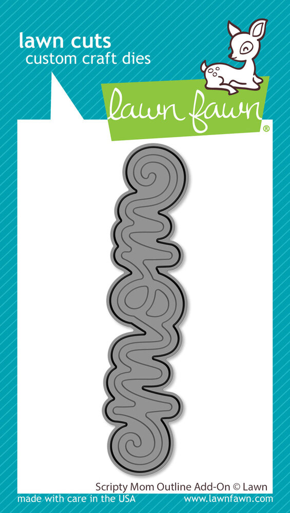 Lawn Fawn Scripty Mom Outline Add-On Lawn Cuts Custom Craft Dies (LF3691)