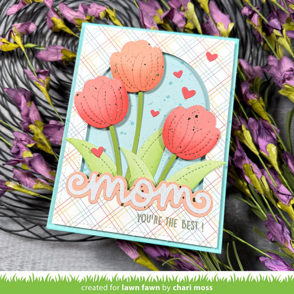 Lawn Fawn Scripty Mom Outline Add-On Lawn Cuts Custom Craft Dies (LF3691)