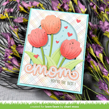 Lawn Fawn Scripty Mom Outline Add-On Lawn Cuts Custom Craft Dies (LF3691)
