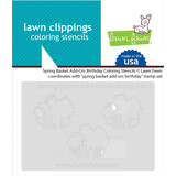 Lawn Fawn Spring Basket Add-On: Birthday Lawn Clippings Coloring Stencils (LF3663) (DISCONTINUED)