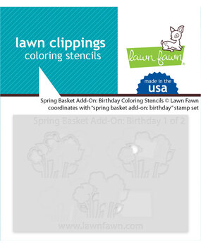 Lawn Fawn Spring Basket Add-On: Birthday Lawn Clippings Coloring Stencils (LF3663) (DISCONTINUED)