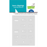 Lawn Fawn Treat Cart Add-On: Smoothies 'N Juice Lawn Clippings Coloring Stencils (LF3676) (DISCONTINUED)