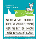 Lawn Fawn Treat Cart Sentiment Add-On: Smoothies 'N Juice Clear Stamps (LF3677)