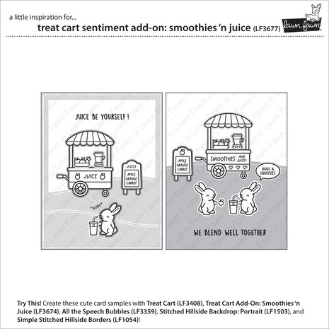 Lawn Fawn Treat Cart Sentiment Add-On: Smoothies 'N Juice Clear Stamps (LF3677) Lawn Fawn Treat Cart Sentiment Add-On: Smoothies 'N Juice Clear Stamps (LF3677)