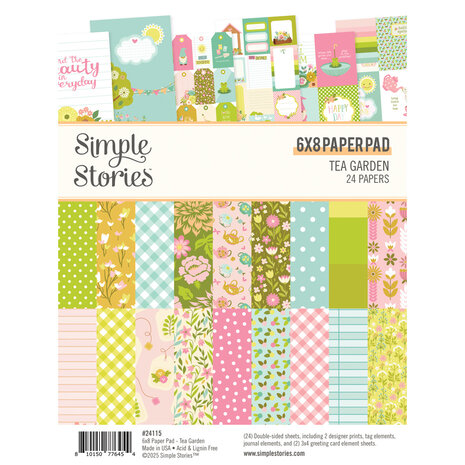 Simple Stories Tea Garden 6x8 Inch Pad (24115) (OUTLET)