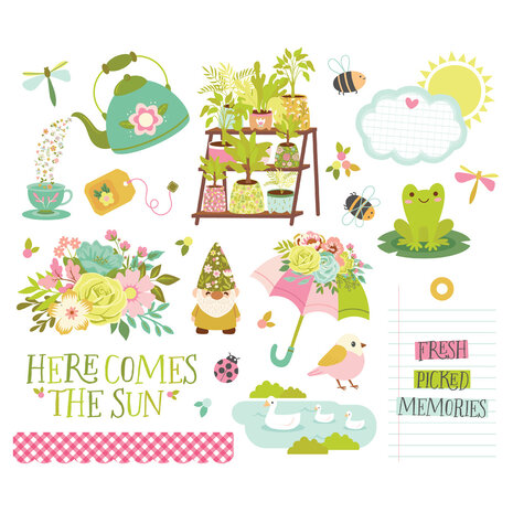 Simple Stories Tea Garden Big Bits & Pieces (24121)