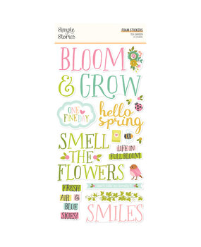 Simple Stories Tea Garden Foam Stickers (24122) (OUTLET)