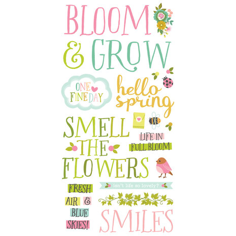 Simple Stories Tea Garden Foam Stickers (24122) (OUTLET)