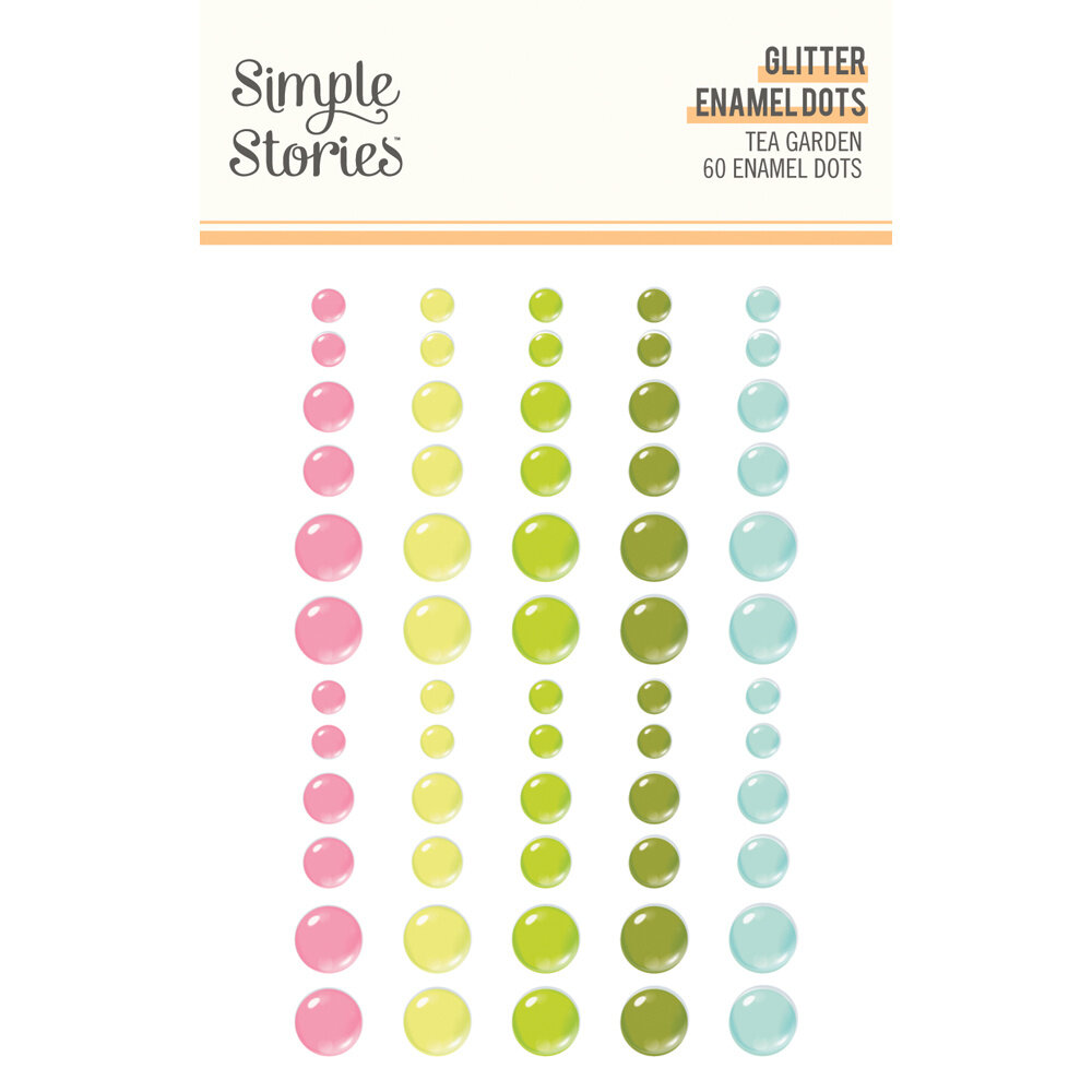Simple Stories Tea Garden Glitter Enamel Dots (24124)