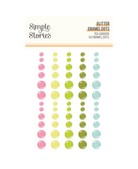 Simple Stories Tea Garden Glitter Enamel Dots (24124) Simple Stories Tea Garden Glitter Enamel Dots (24124)