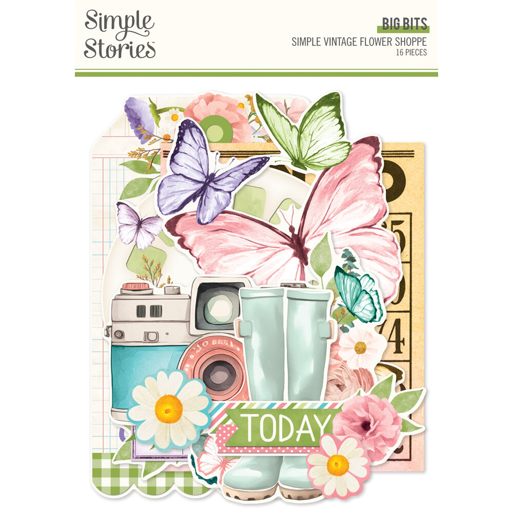 Simple Stories Simple Vintage Flower Shoppe Big Bits & Pieces (24235)