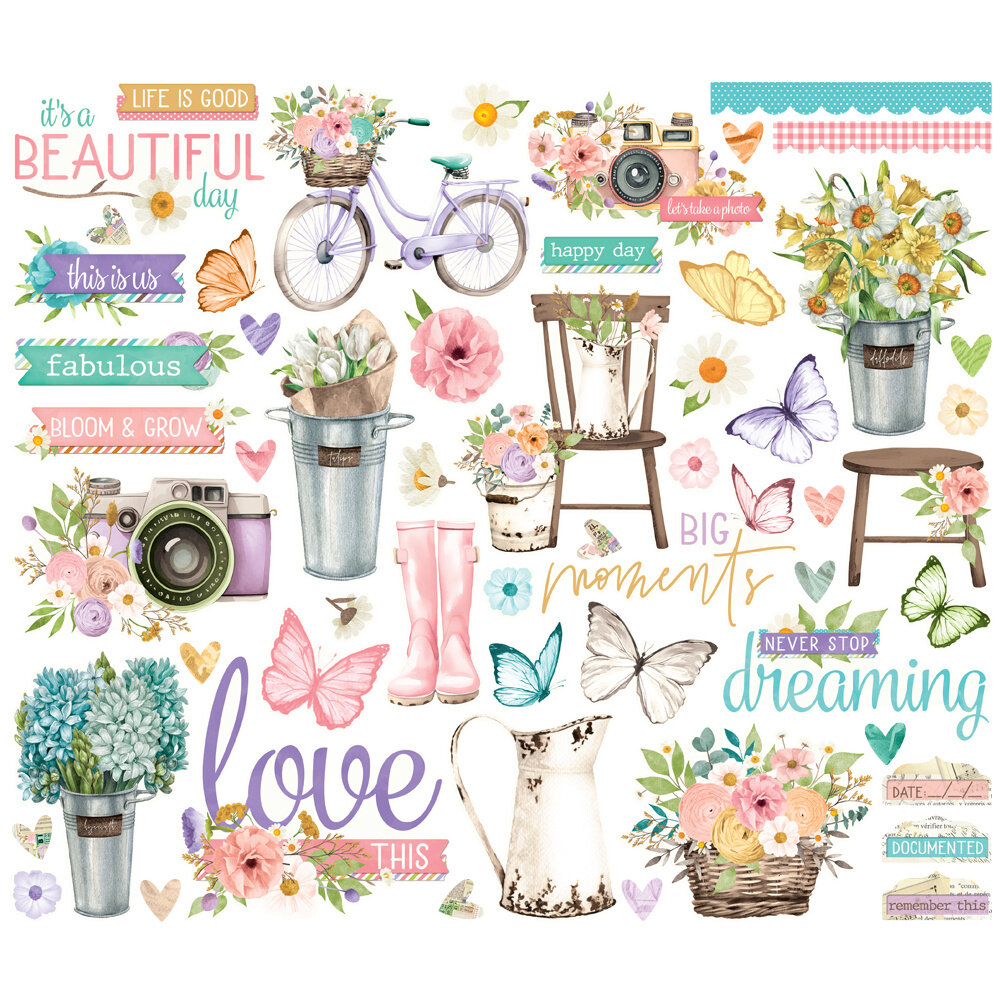 Simple Stories Simple Vintage Flower Shoppe Bits & Pieces (24222)