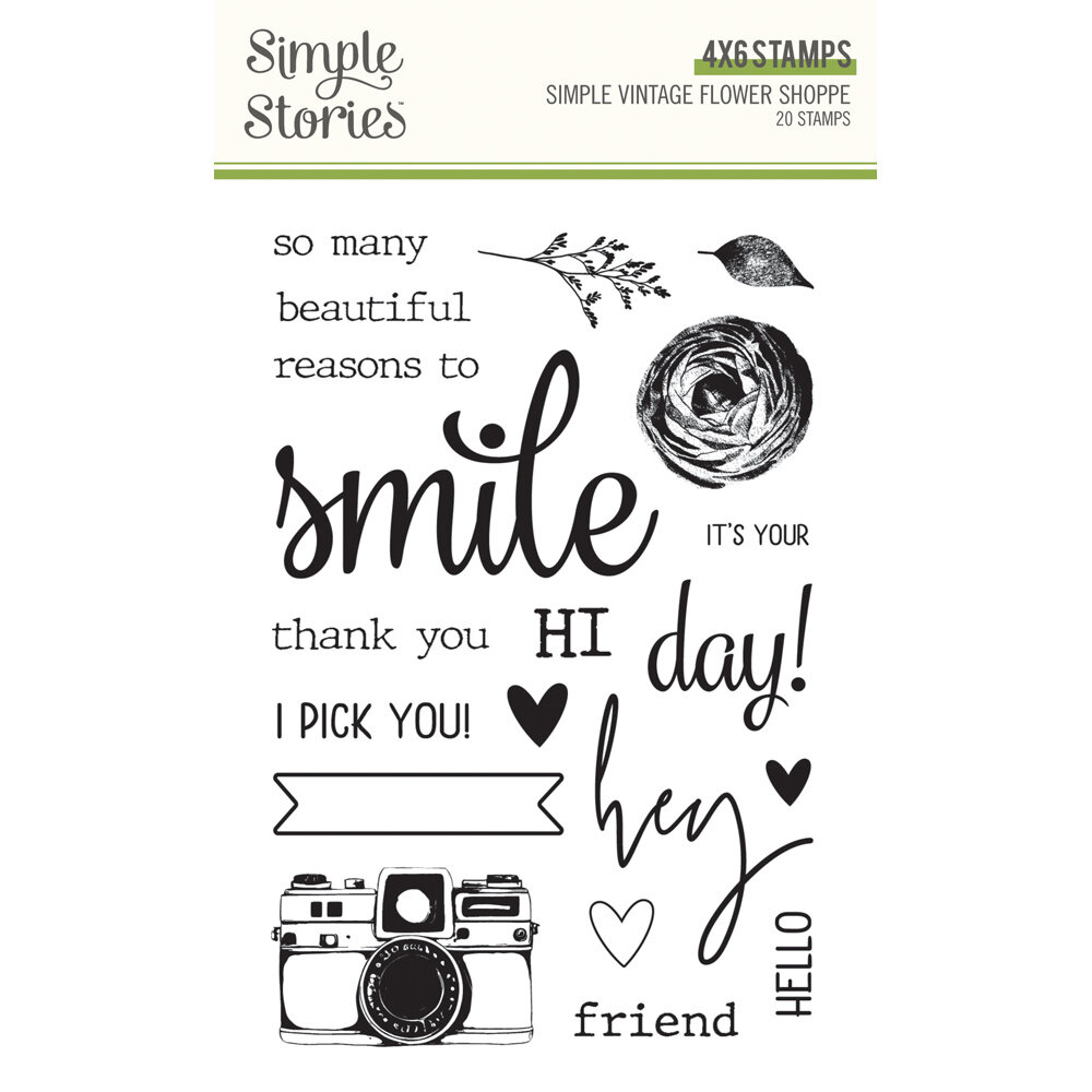 Simple Stories Simple Vintage Flower Shoppe Clear Stamps (24220)