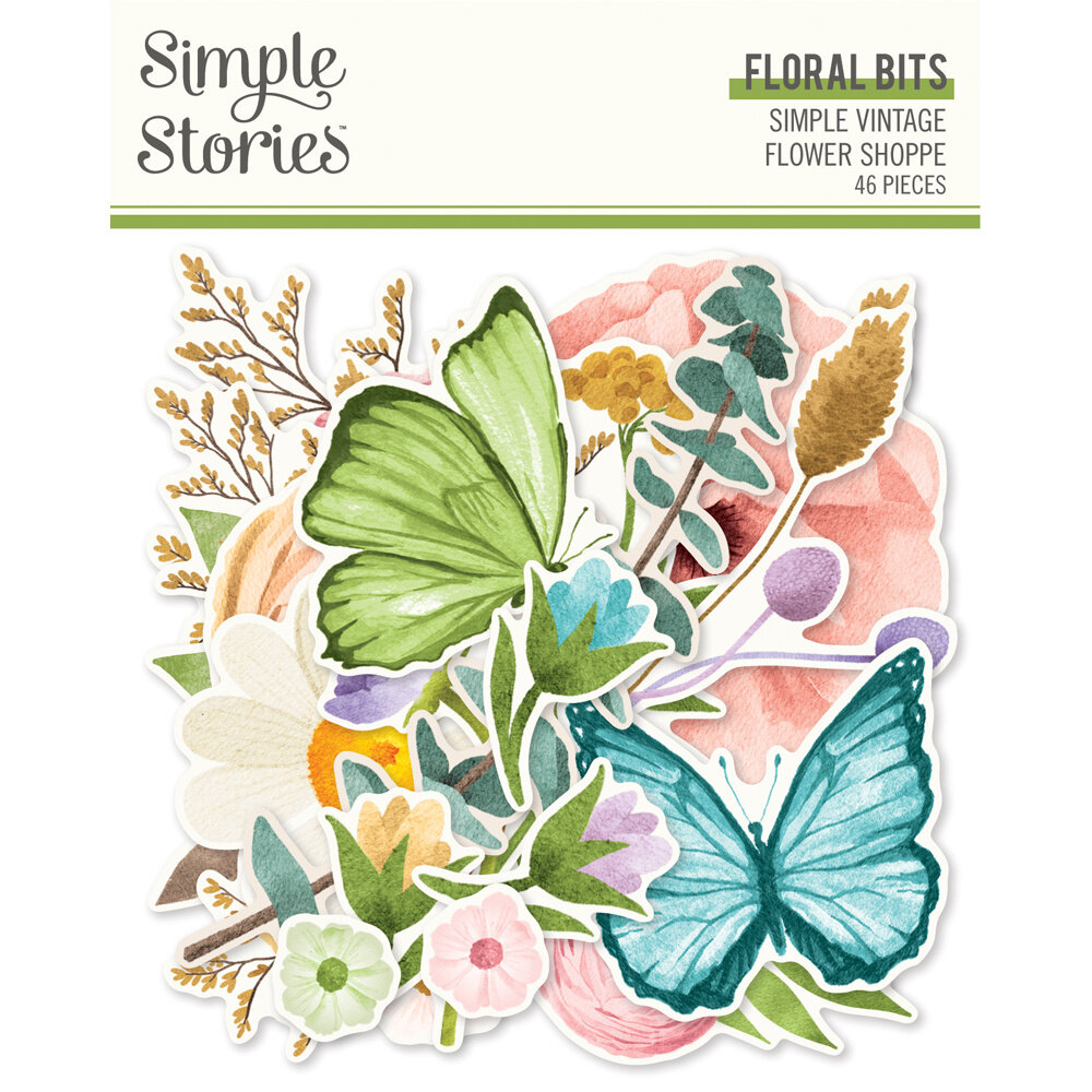 Simple Stories Simple Vintage Flower Shoppe Floral Bits & Pieces (24223)