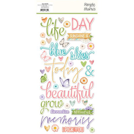 Simple Stories Simple Vintage Flower Shoppe Foam Stickers (24228)