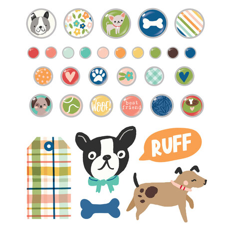 Simple Stories Fur Baby Dog Decorative Brads (24010)