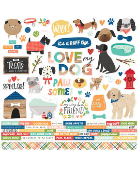 Simple Stories Fur Baby Dog Cardstock Stickers (24001)