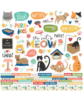 Simple Stories Fur Baby Cat Cardstock Stickers (24014)