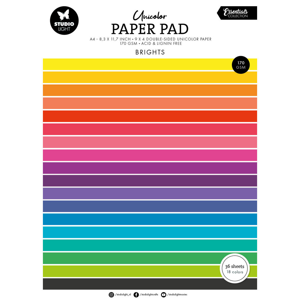 Brights Tones A4 Essentials Unicolor Paper Pad (SL-ES-UPP297 ...