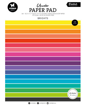 Studio Light Brights Tones A4 Essentials Unicolor Paper Pad (SL-ES-UPP297) (BASIC)