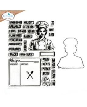Elizabeth Craft Designs Card Lab Stamp and Die Set Let's Cook (CSD395)